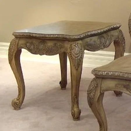 Carved End Table